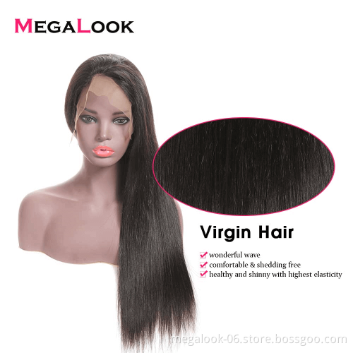 Invisible Hairline Virgin Unprocessed 100% Pure Human Hair 360 Lace Frontal Closure Wig